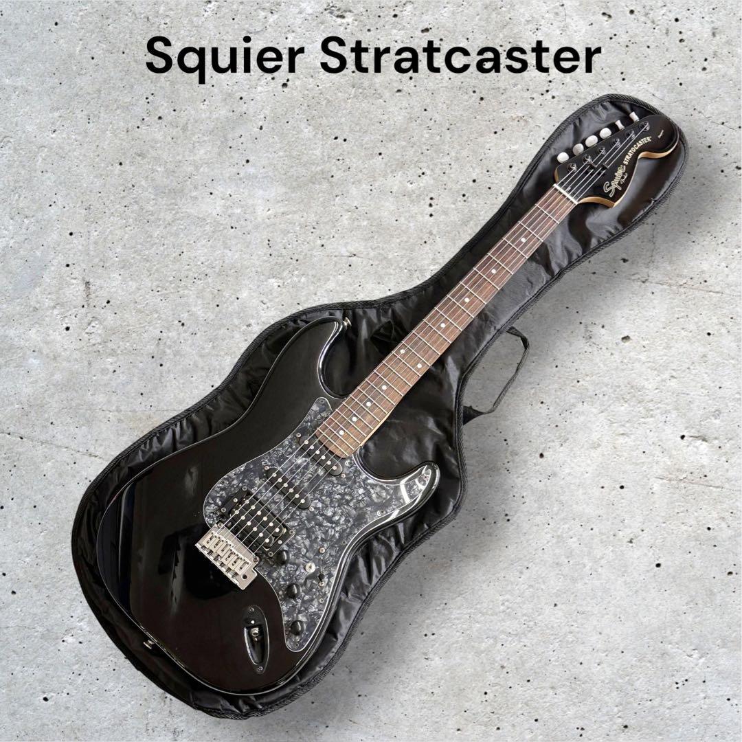 【美品】Squier Stratcaster Standard BLK Sケース