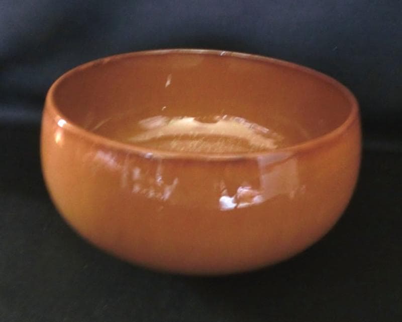 値下げ!　茶道具　菓子鉢　筧 居園 　菓子器　黄宝結晶　陶器　桐製共箱付