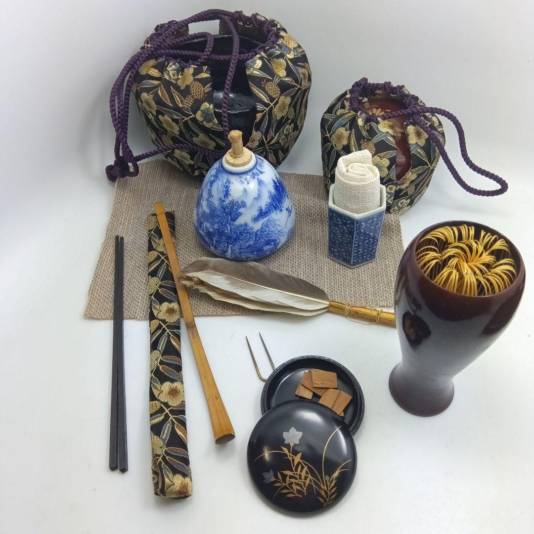 茶道具・茶箱10点セット、美品