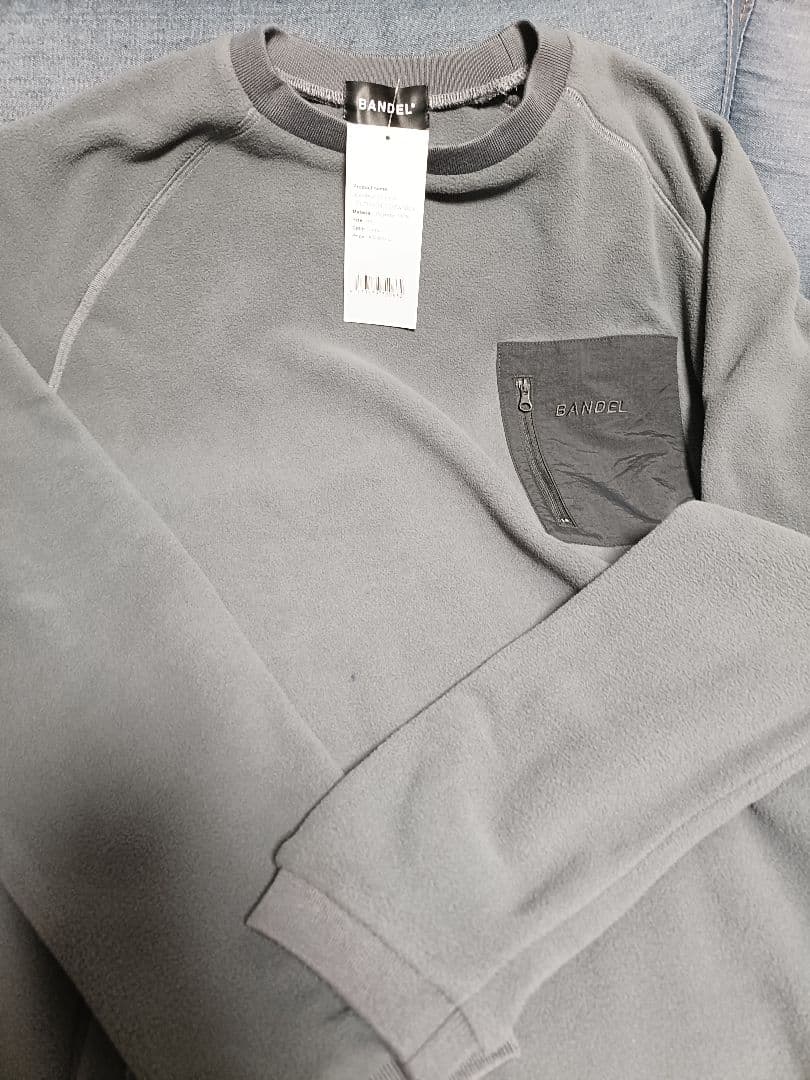 BANDEL UTILITY FLEECE CREW NECK グレー XXL