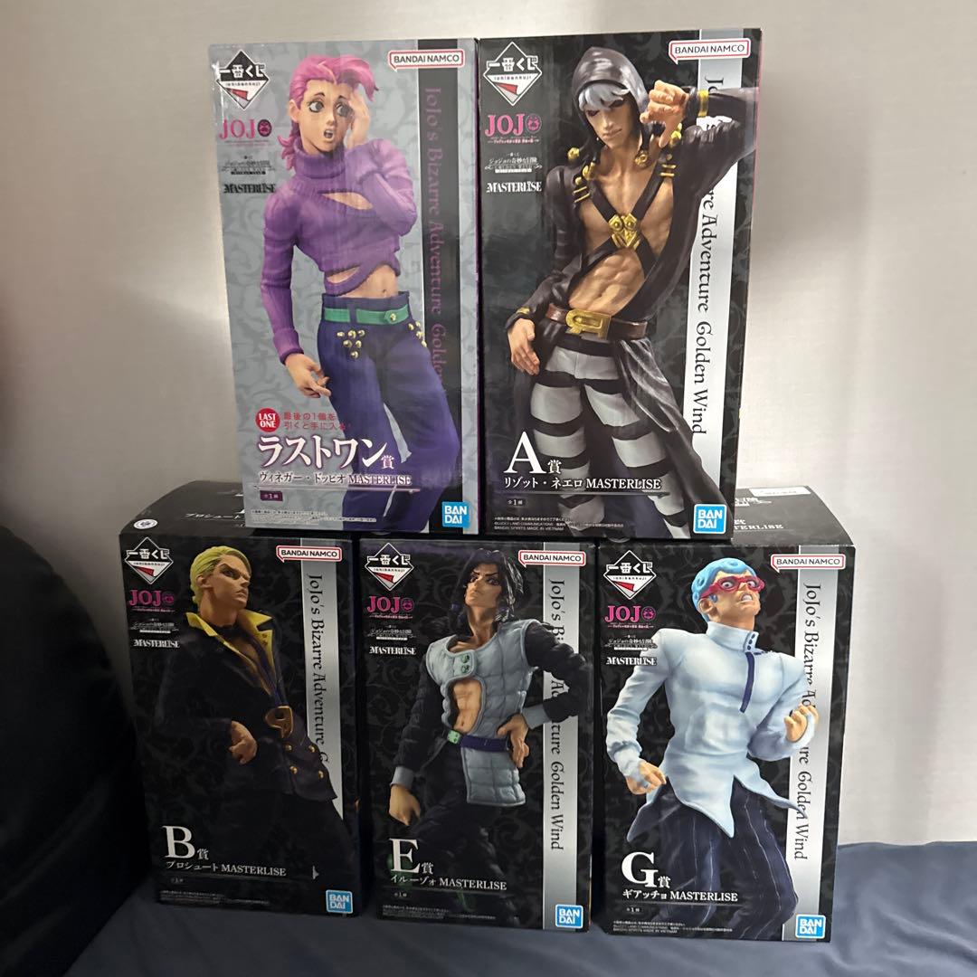 一番くじジョジョの奇妙な冒険 5部暗殺チーム　4体セット