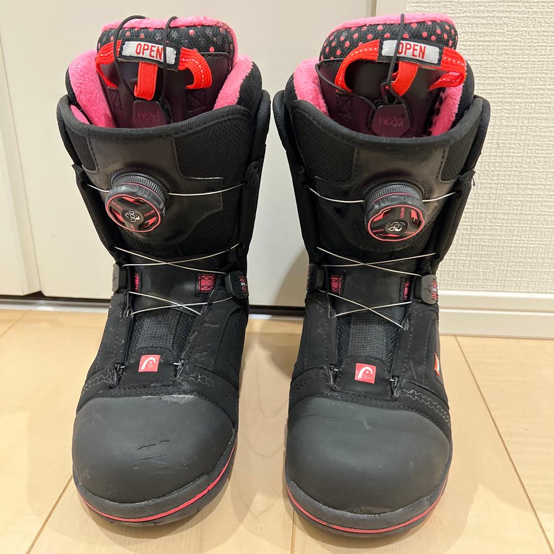 【比較的美品_即日発送】head スノボブーツFIVE WMN BOA 23cm