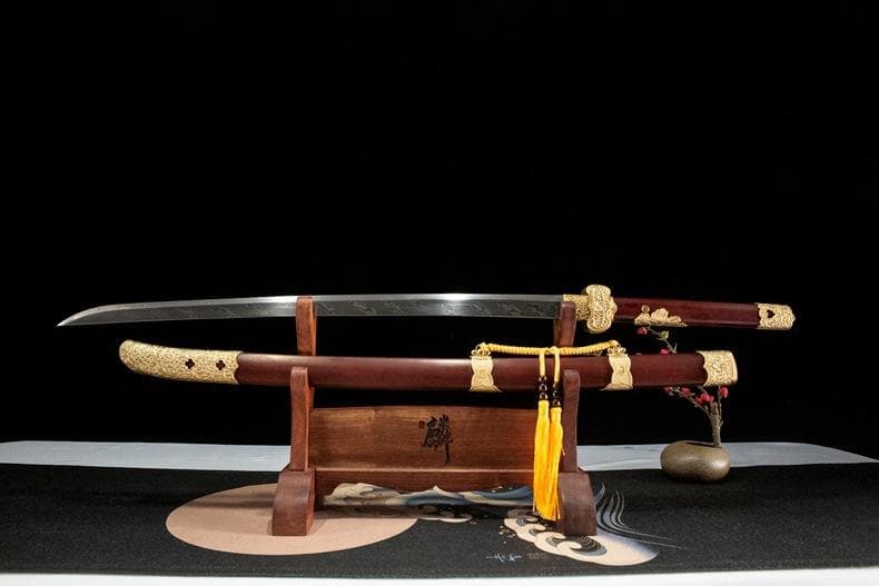 白纓佩刀 模造刀 居合刀 武士道 武具 漢剣 唐刀 龍泉剣 手鍛造打