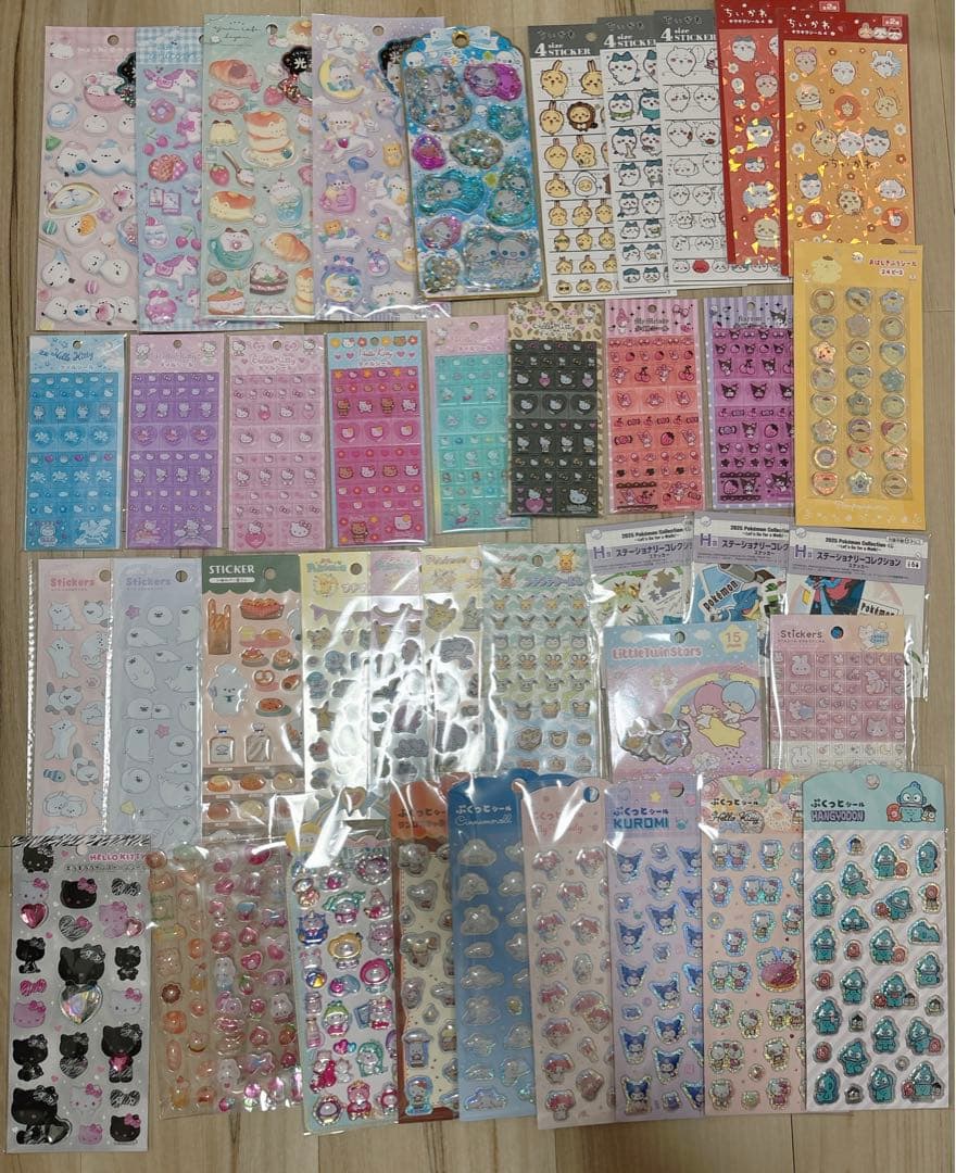 シール　まとめ売り　タイルシール　あわわちゃん　ウォーターシール　サンリオ