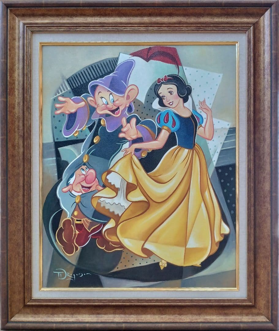 ■美品■　ディズニー絵画　白雪姫　Three for the Dance