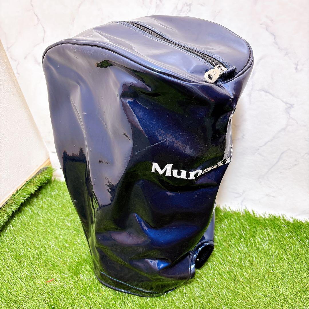 Mマンシングウェア　ゴルフクラブケース　キャディーバッグ　ネイビー　エナメル