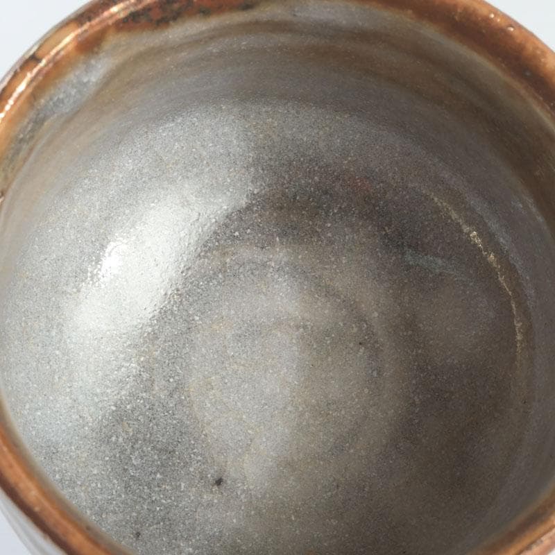 茶道具　天月窯　中村芳楽作　寒あざみ　茶碗　共布共箱　C　9492