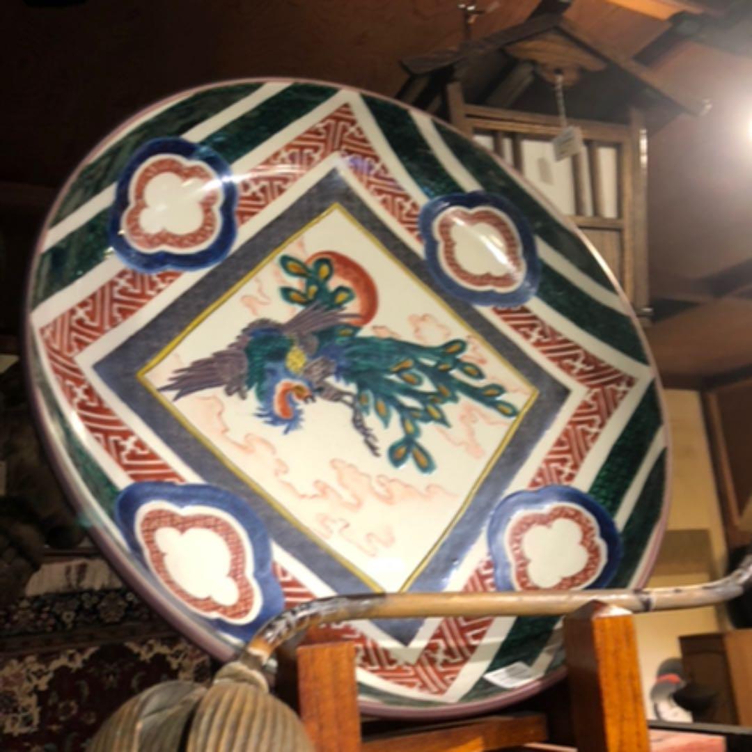 古九谷　鳳凰紋大皿　深鉢