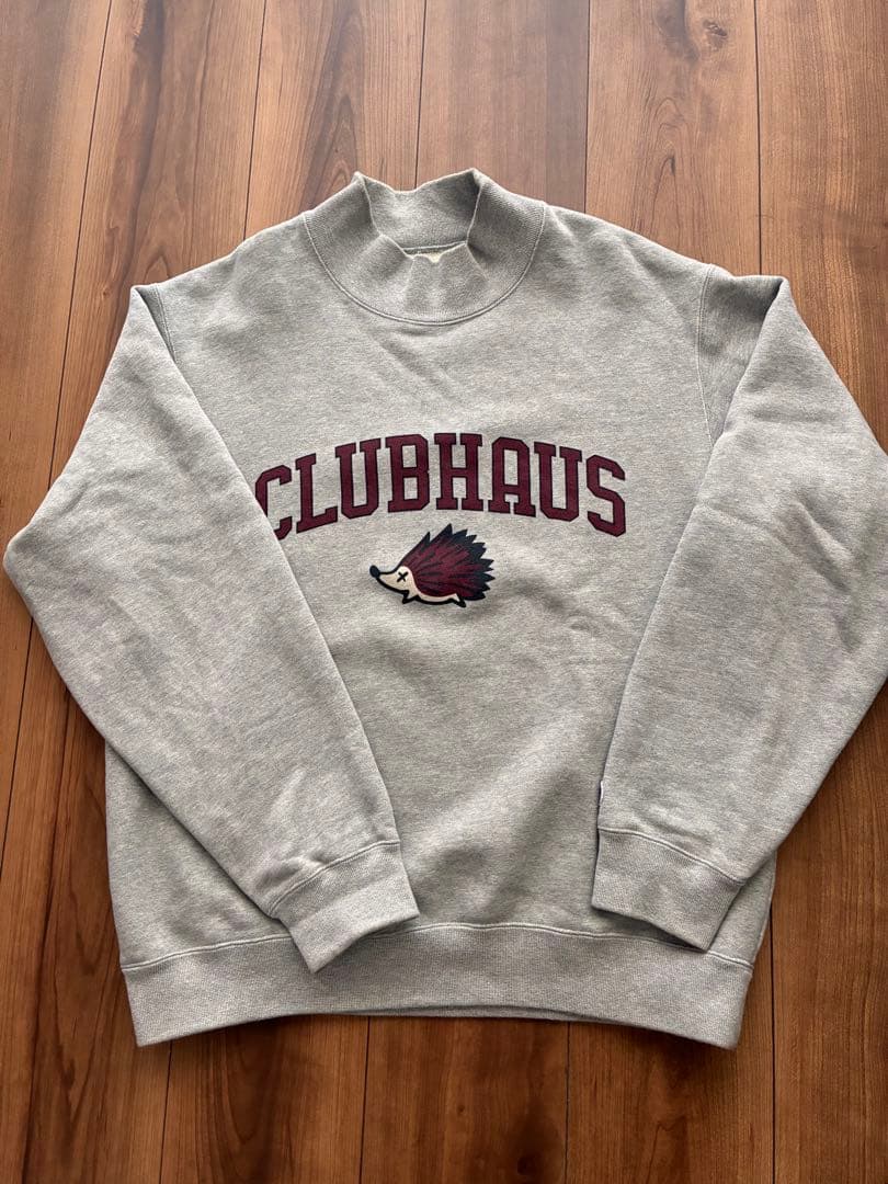 clubhaus モックネックスウェット　グレー　S