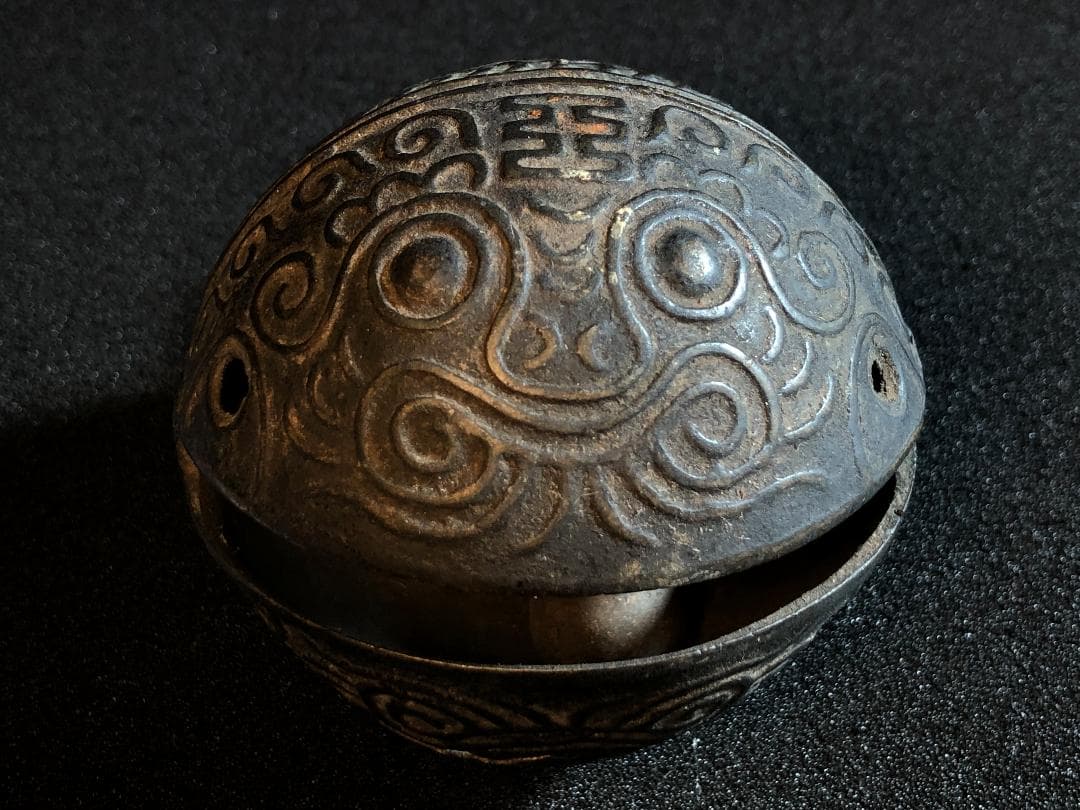 【 明清代の馬鈴 】 　大型８．３ｃｍ　中華古玩