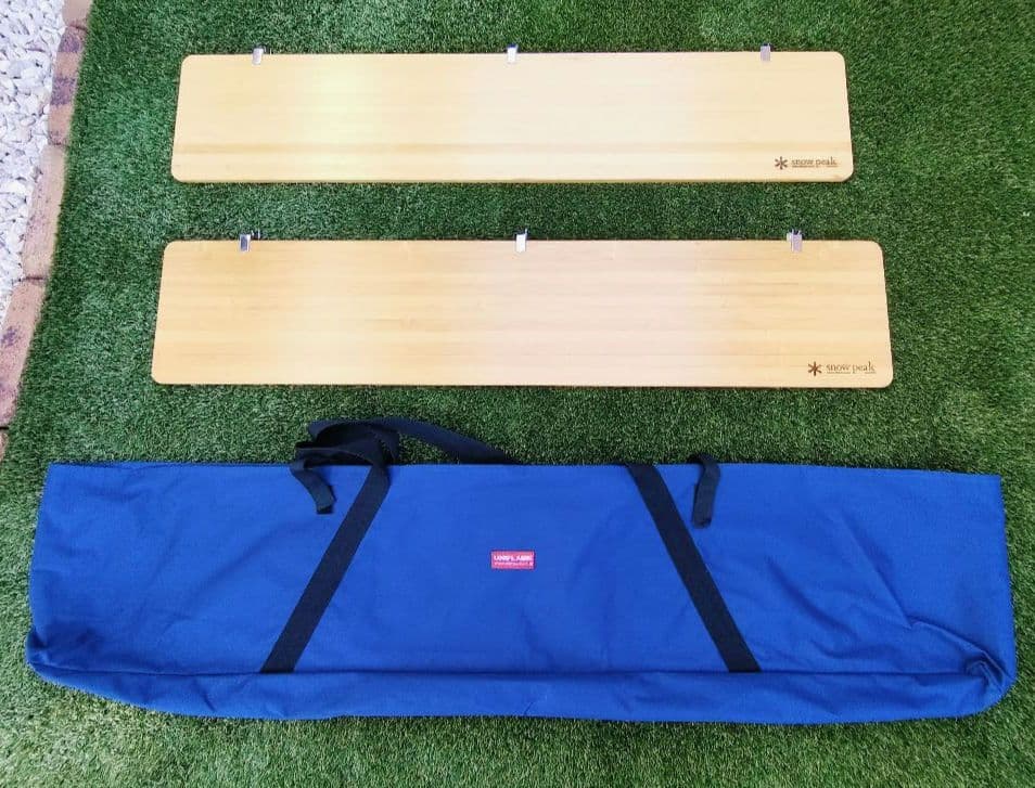 ☆希少☆peakスノーピーク　スライドトップロング竹２枚セット　ケース付
