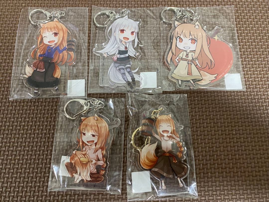 狼と香辛料 狼と香辛料展 前後半 有償特典 会場購入 アクリルキーホルダー 5種