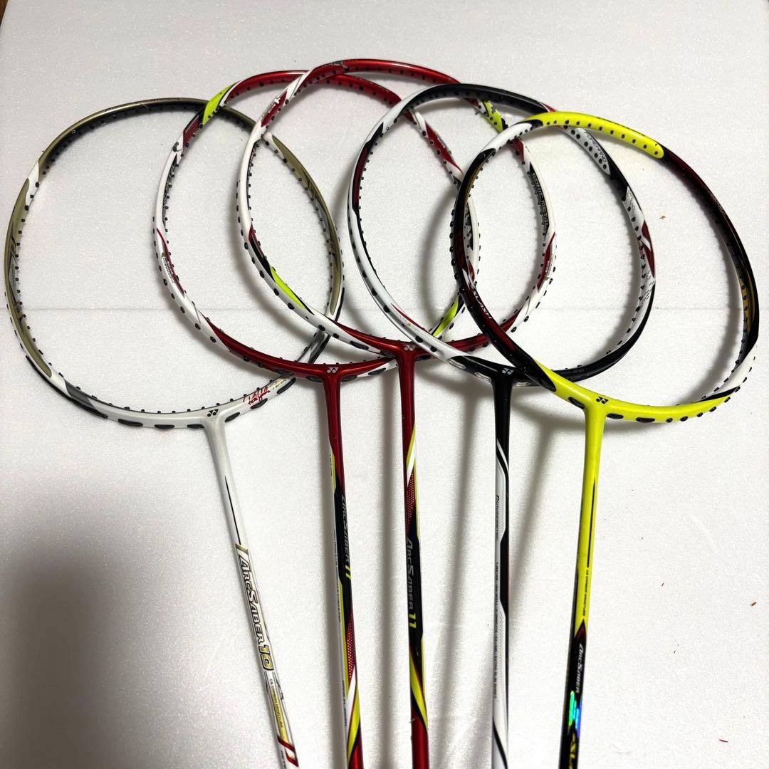 バドミントン　ラケット5本セット　ジャンク品
