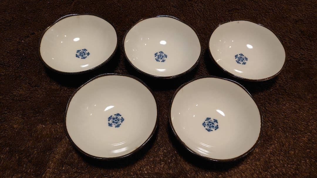 古伊万里　伊万里　染付　豆鉢　江戸期　蔵出し　５客