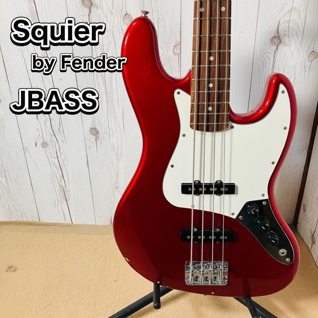 【希少】Squier by Fender J BASS エレキベース レッド