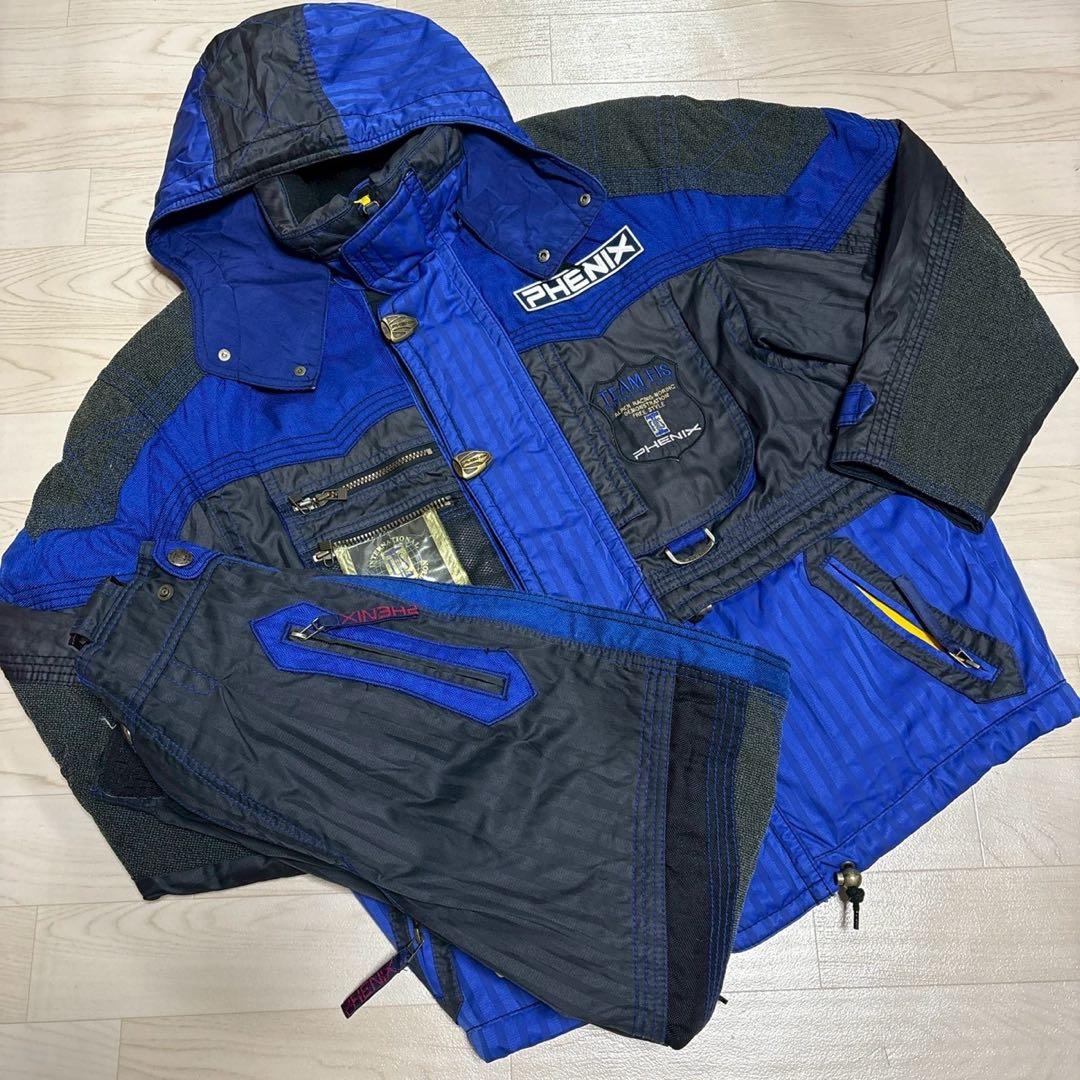 PHENIX スキーウェア 青/黒 フード付き　M 送料無料
