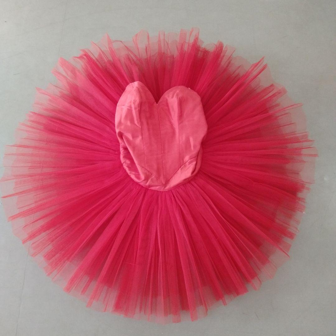 バレエ衣装　大人　バレリーナ製　クラシックチュチュ　赤　レディース11号