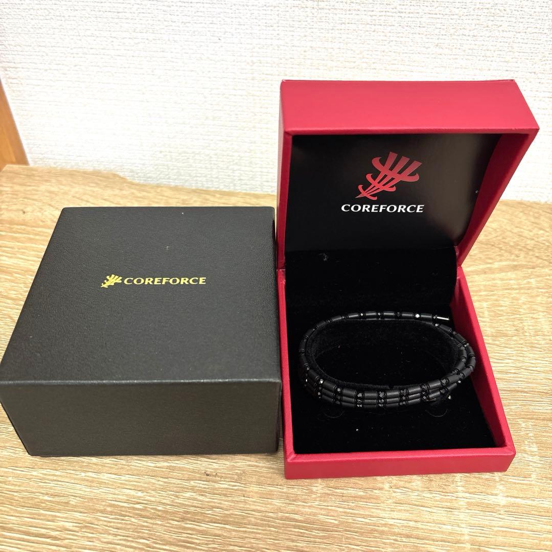 【美品】コアフォース　ループ ブラック70 ゴルフネックレス/ブレスレット