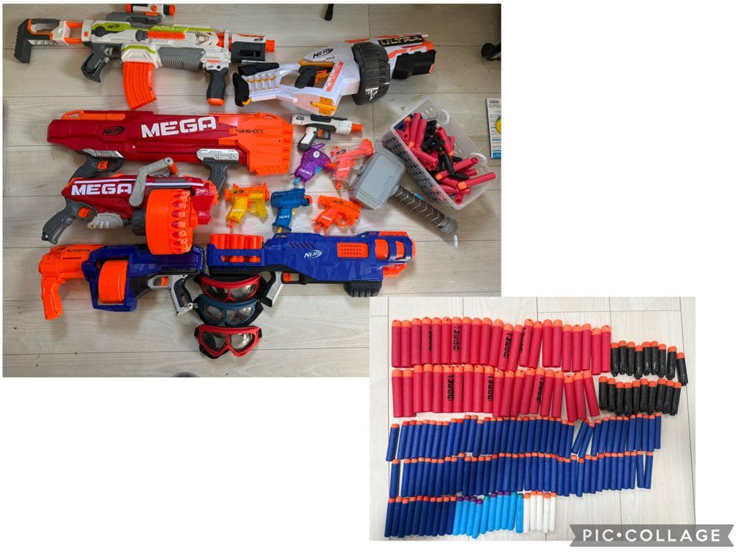 NERF ナーフ　トイガンセット ゴーグル付き