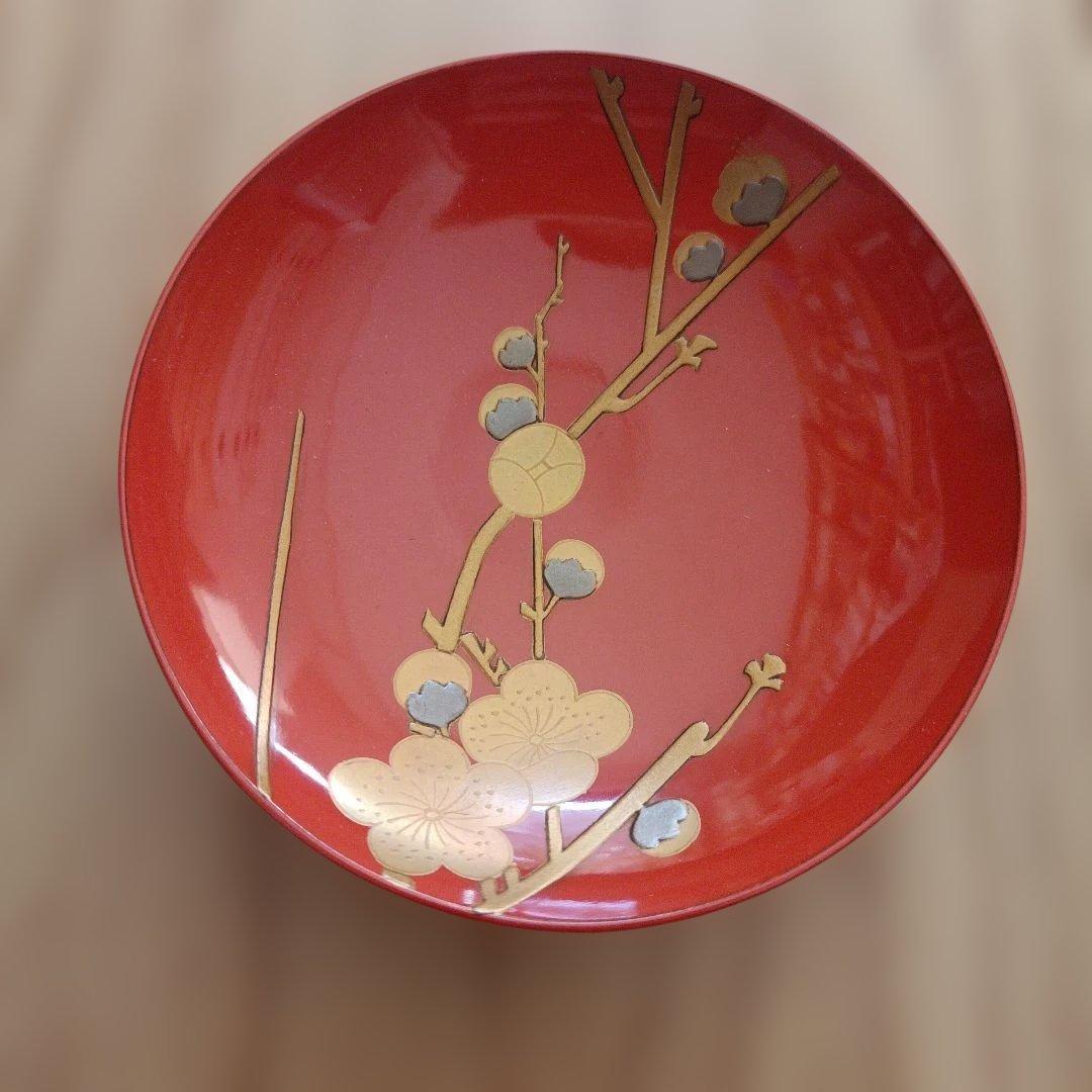 円山応挙下絵 梅蒔絵盃 江戸時代 無傷