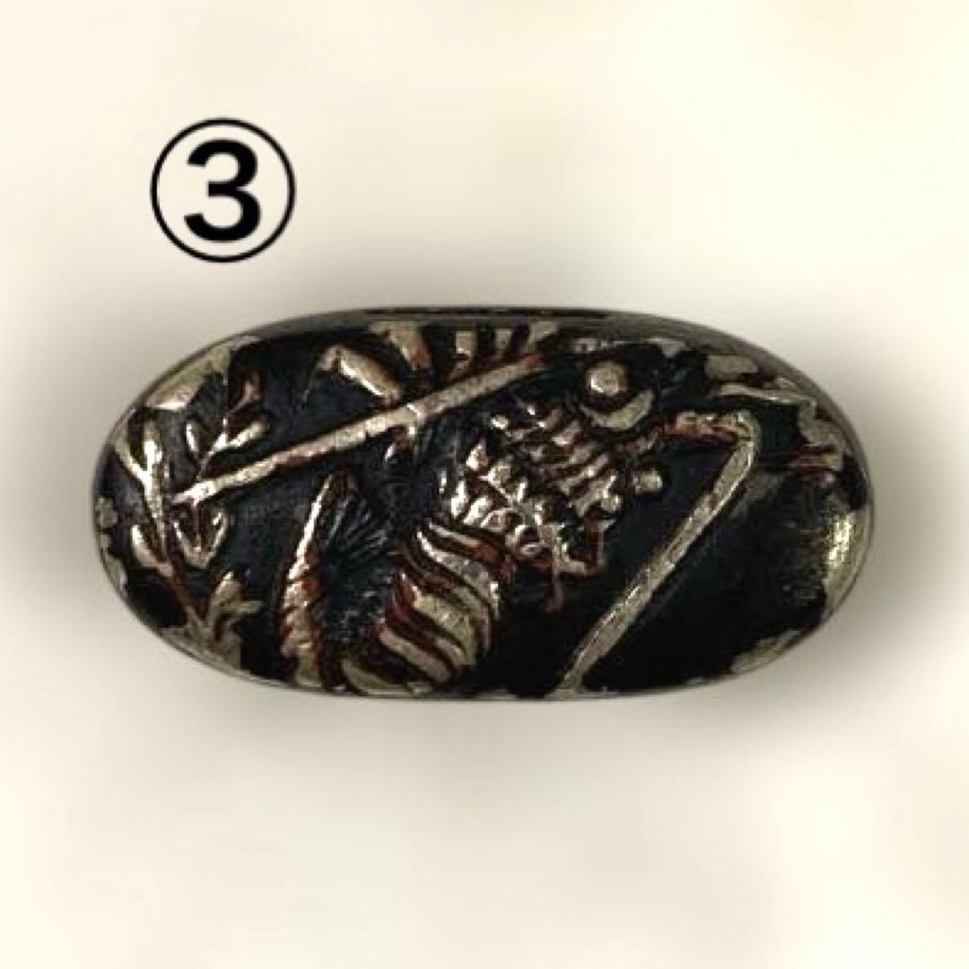 B-80 頭 3個セット　武具　刀装具　骨董品　時代物　日本　美術品　工芸品