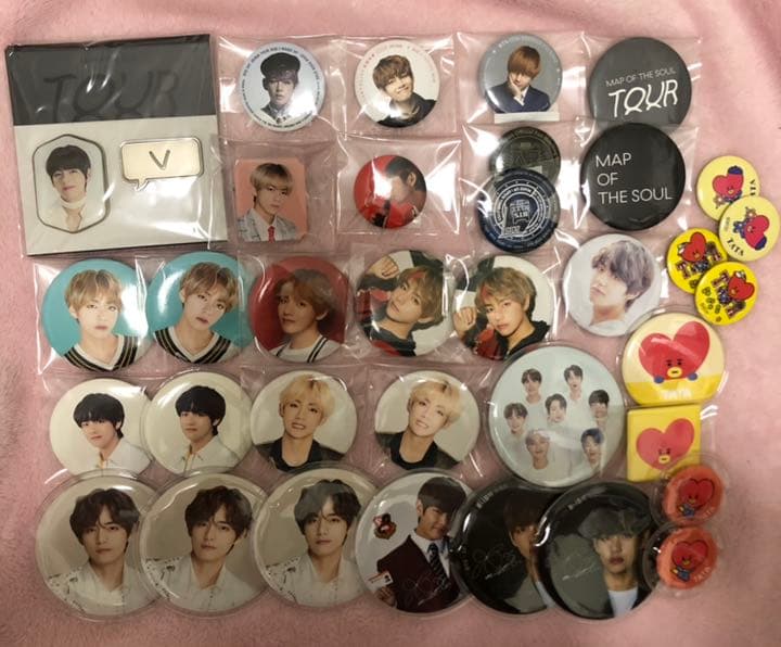 BTS 缶バッジ 缶バッチ テヒョン テテ V