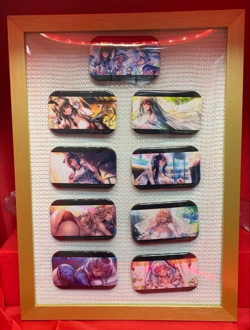 ピロ水　アマカノ3　版画展限定　スクエア缶バッジ　全種類コンプリート