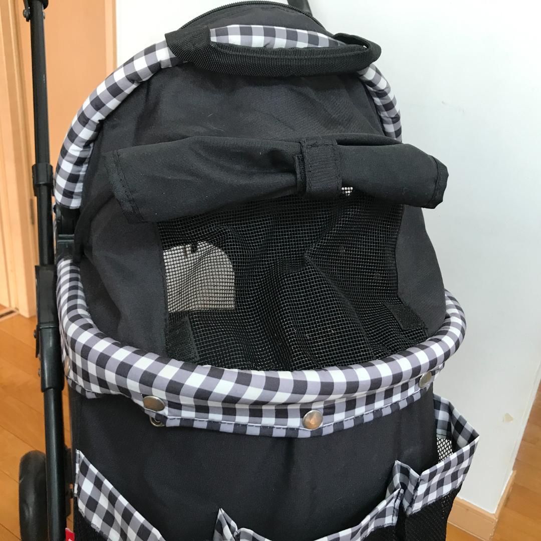 ねこるん 猫専用カート オープンキャビン 黒チェック ジェックス ペットカート
