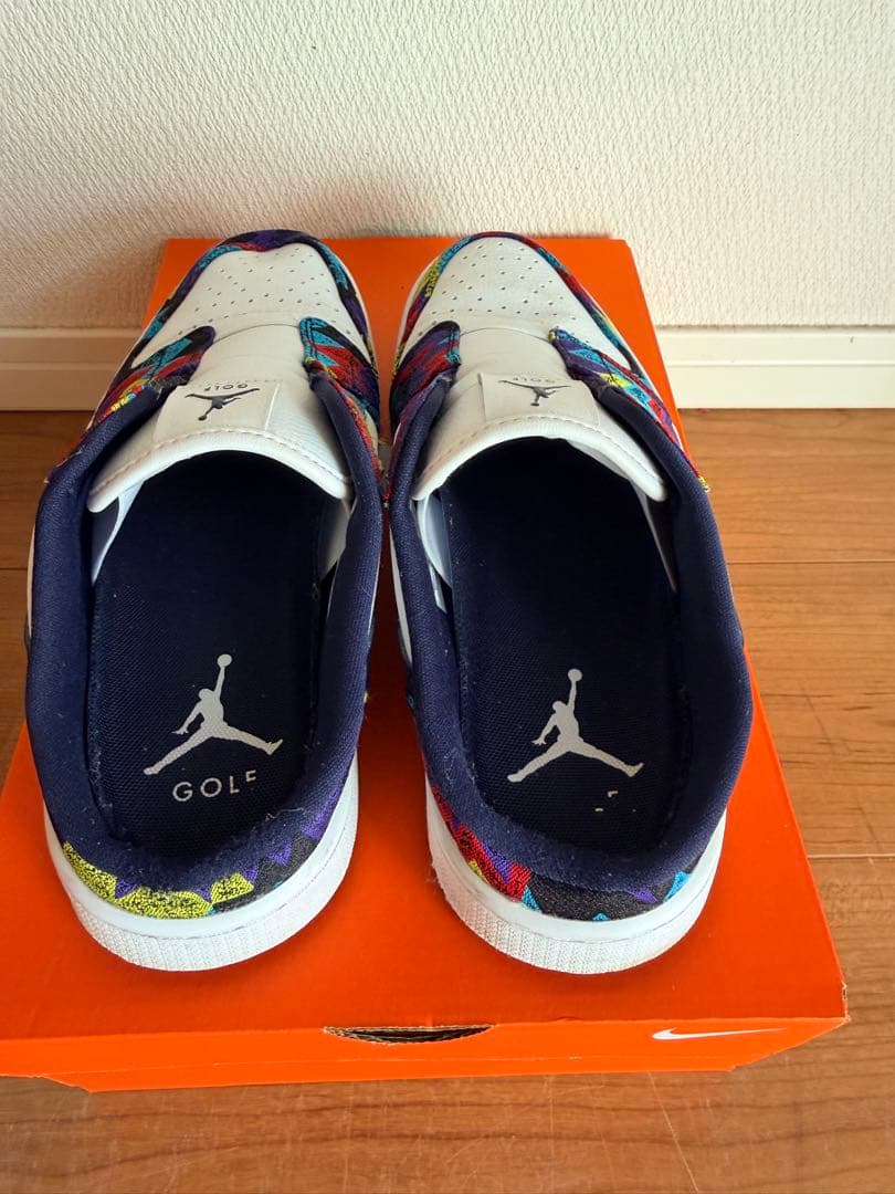 【美品】ナイキ エアジョーダン1 ミュール ゴルフ 26cm マルチカラー