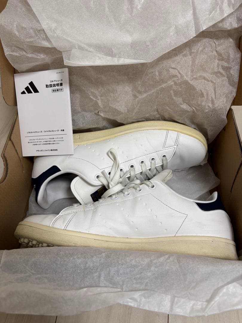 【美品・2回のみ着用】adidas スタンスミス　ゴルフシューズ
