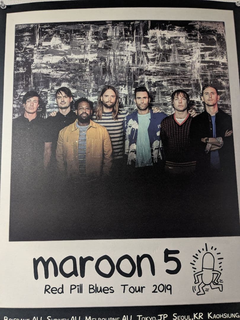 マルーン5　リトグラフ　ポスター　2019日本公演　maroon5