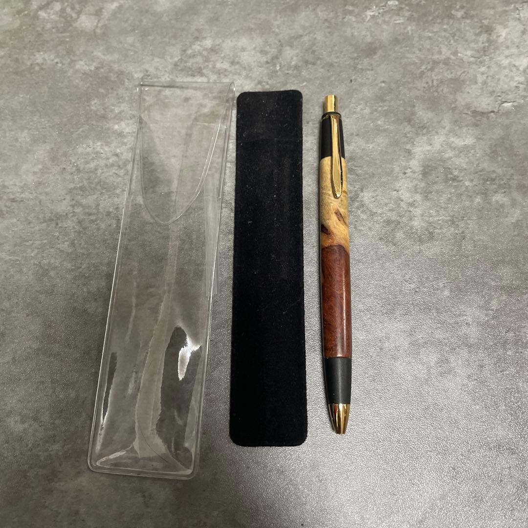 <EMさん専用>ボナンペン　旧型　花梨紅白　0.5mm