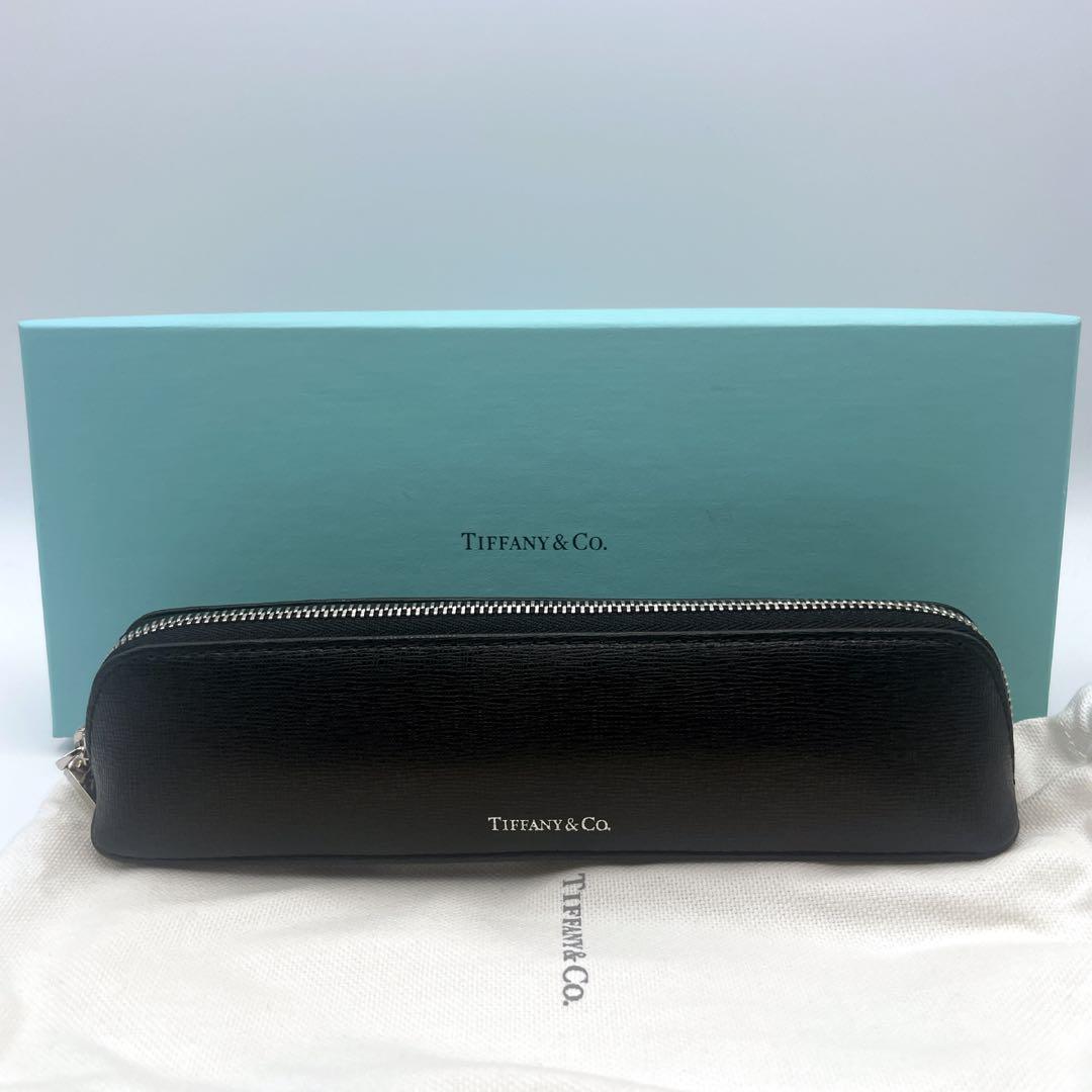 未使用級　TIFFANY&Co.　ティファニー　ペンケース　筆箱　黒　箱　保存袋