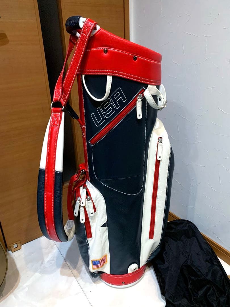 ほぼ未使用　完全完売　サンマウンテン　本革/レザー　キャディバッグ