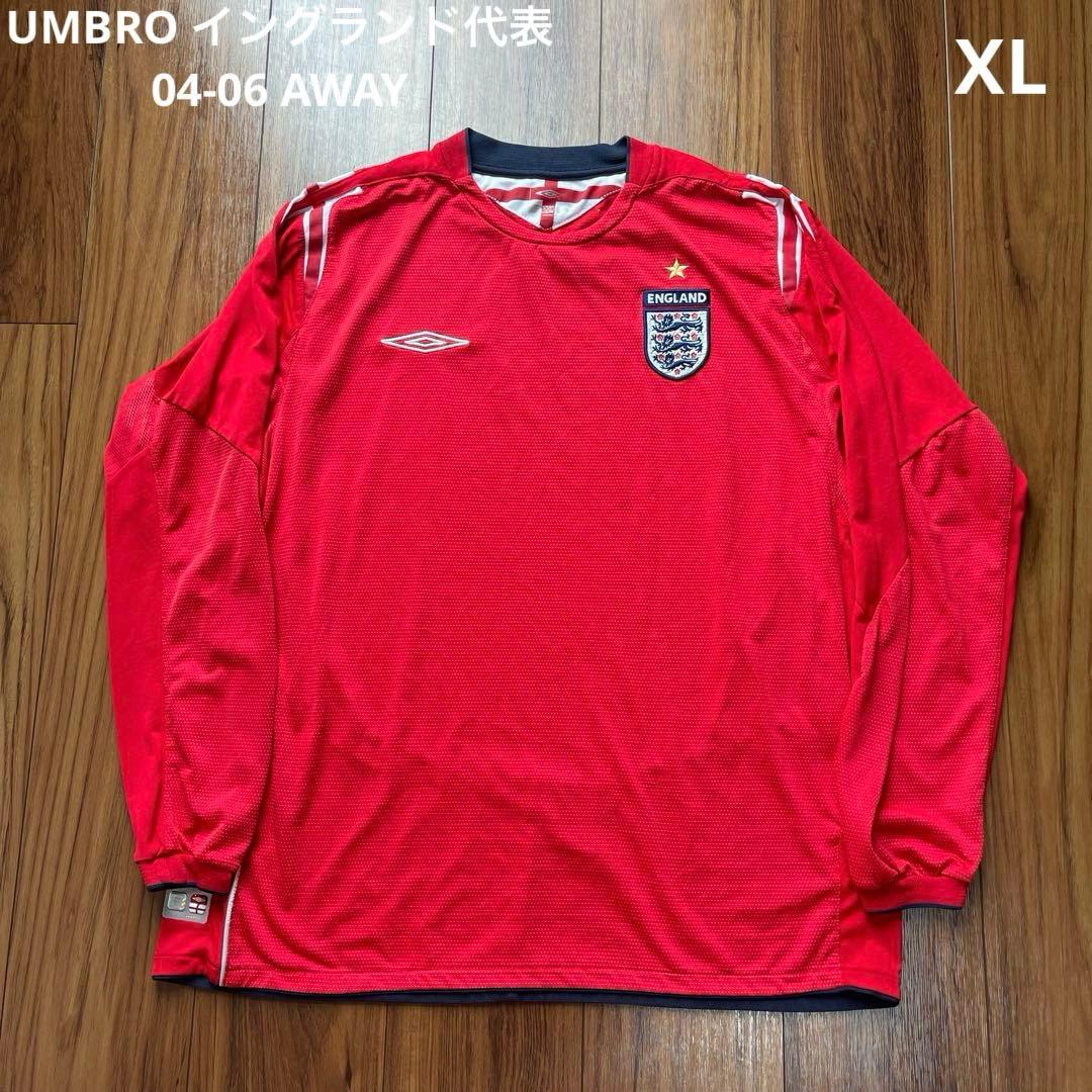 UMBRO イングランド代表 04-06 AWAY ユニフォーム 長袖 XL