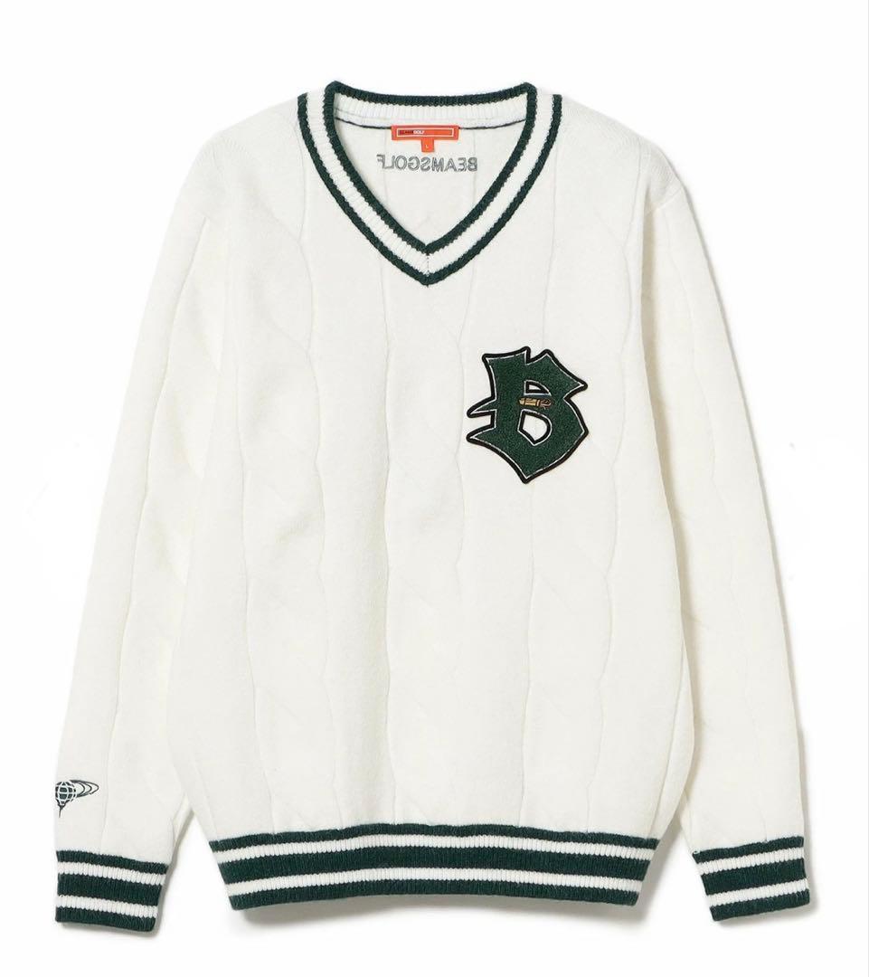 BEAMS GOLF Vネック ニット　メンズLサイズ