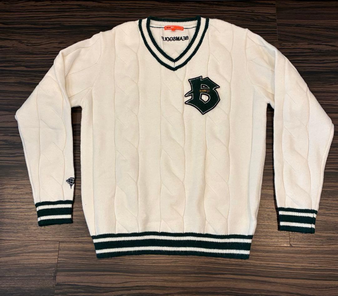 BEAMS GOLF Vネック ニット　メンズLサイズ