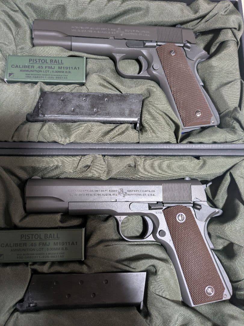マルイ　m1911a1　2丁　スペアマガジン2本