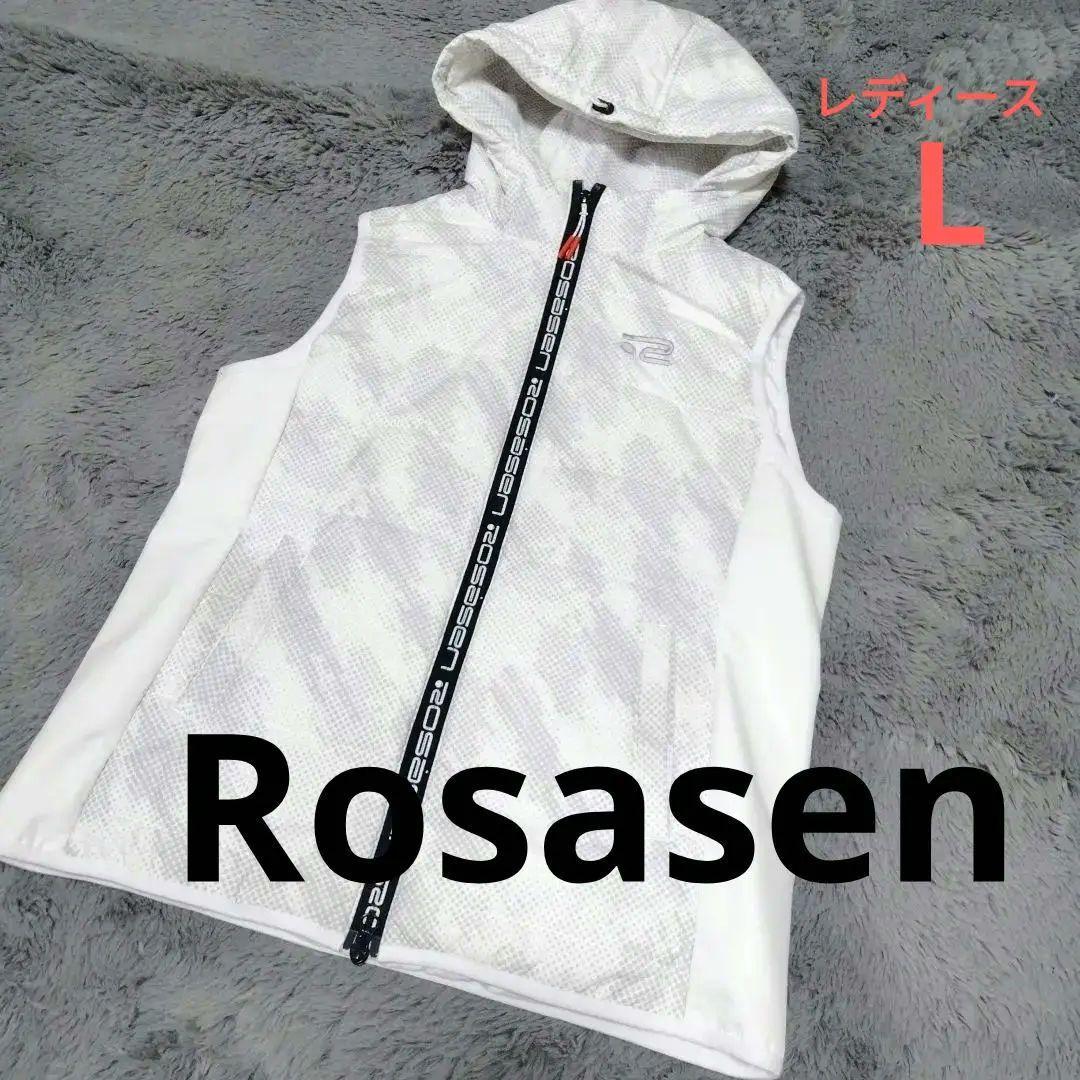ROSASEN♡中綿♡ロゴライン♡ベスト♡L　ゴルフ/スポーツ