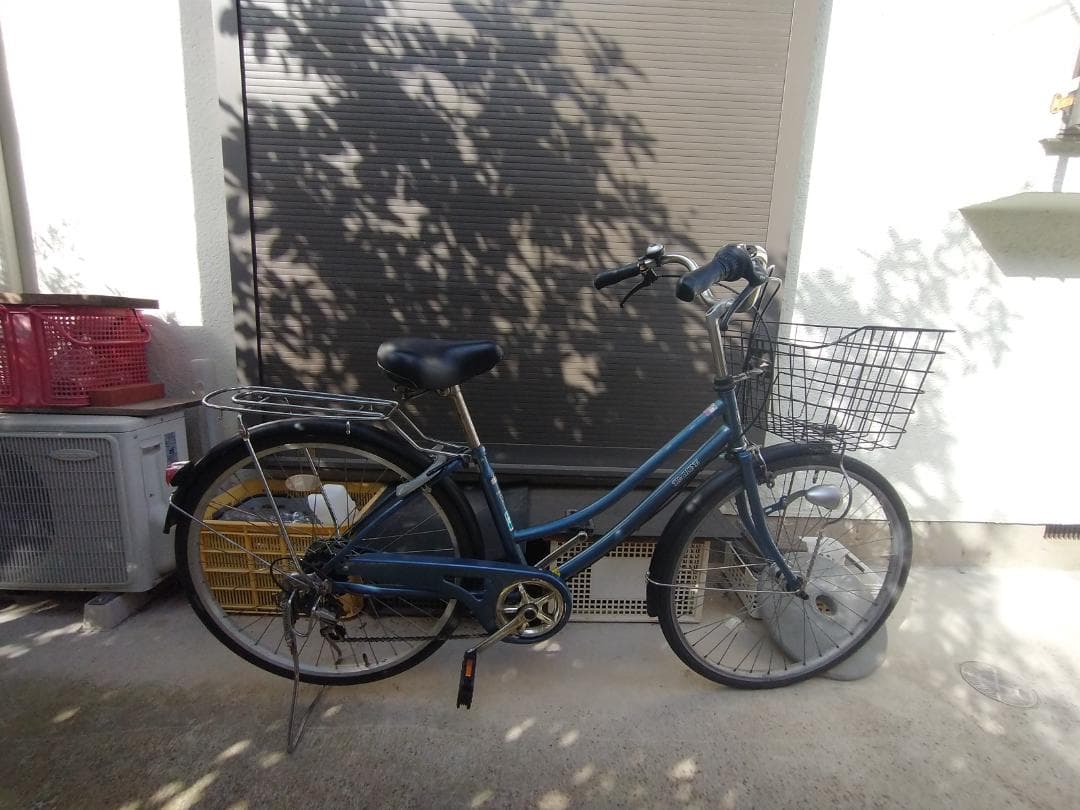 【柏市引取限定】ママチャリ 26インチ 鍵/オートライト/6段変速付(アサヒ)