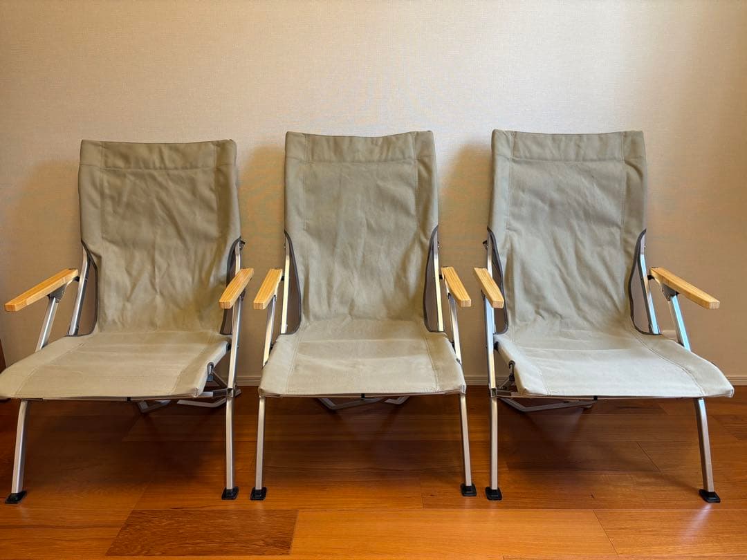 スノーピーク  peak ガーデンローチェア30 カーキ 3脚セット