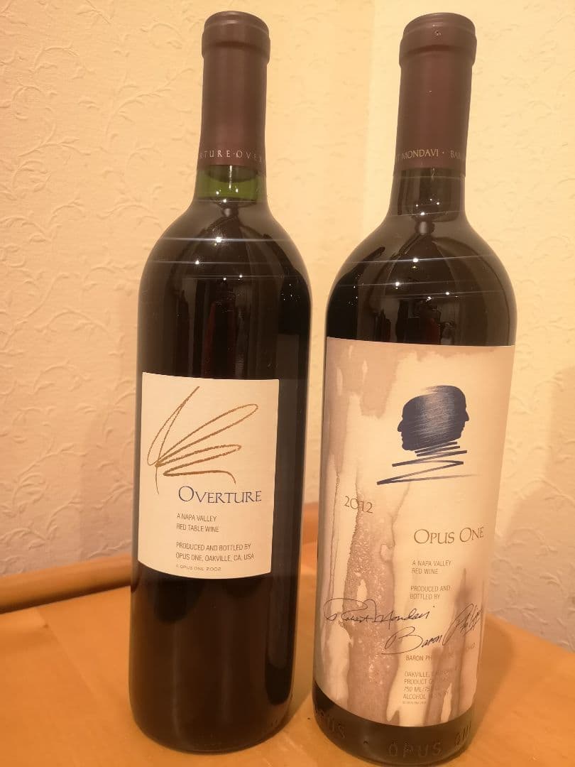 オーパスワン 2012 オーバーチュア ２本セット ( ラベル汚れ、ボトム欠け)