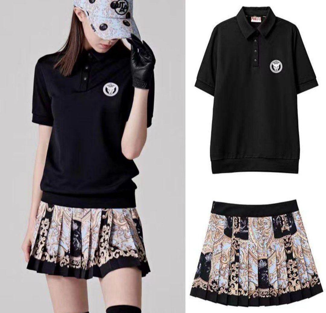 UTAA ユタ ゴルフ ウェア レディース半袖 ポロシャツスカート2点セット