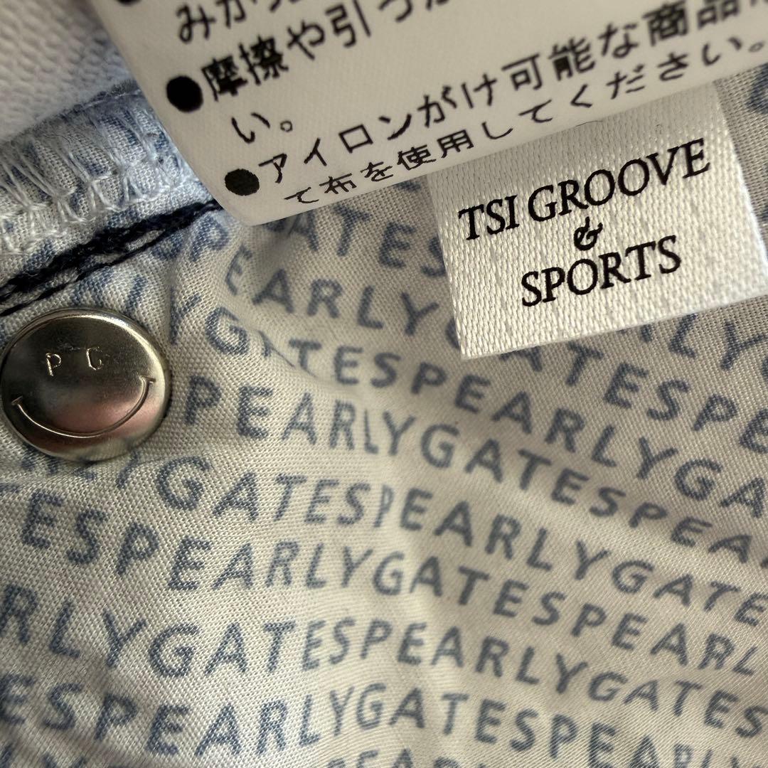 パーリーゲイツ　パンツ　総柄　黒　白　L〜XL相当 コットン素材　ストレッチ　5