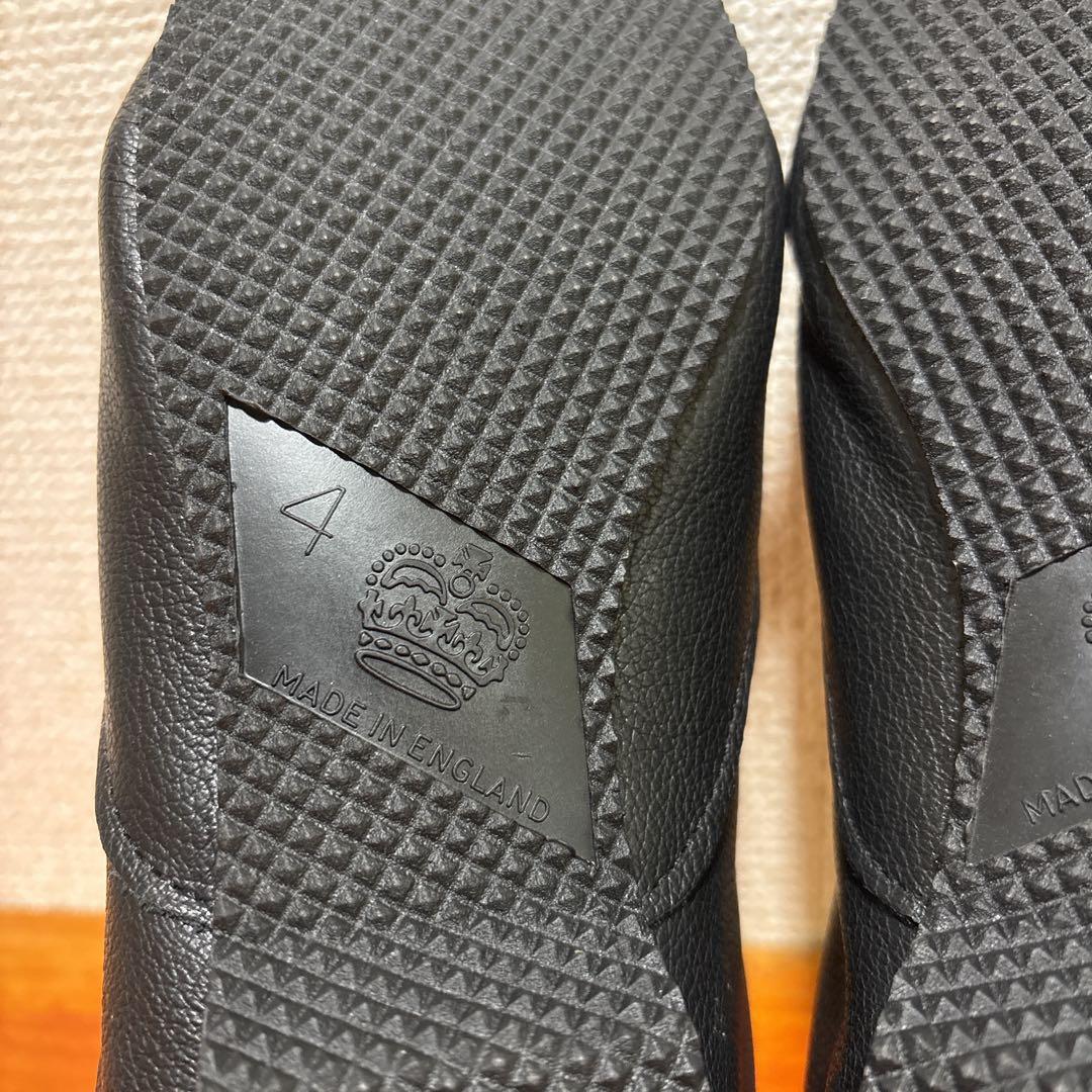 ❀美品 クラウン ジャズ レザー 4 黒 ブラック 23cm