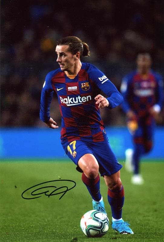 フランス代表　アントワーヌグリーズマン　 FCバルセロナ　 直筆サイン入りフォト