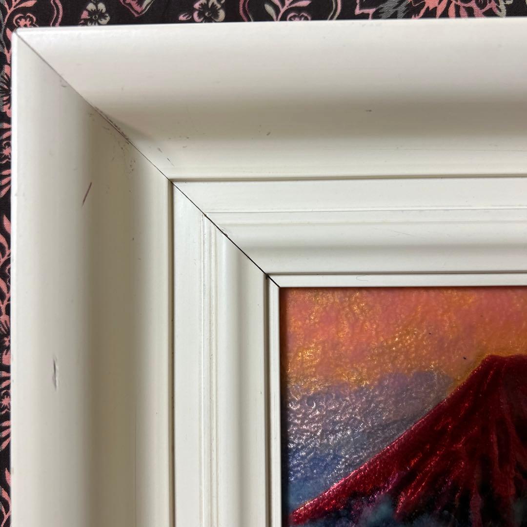 七宝焼 赤富士 工芸品 日本画