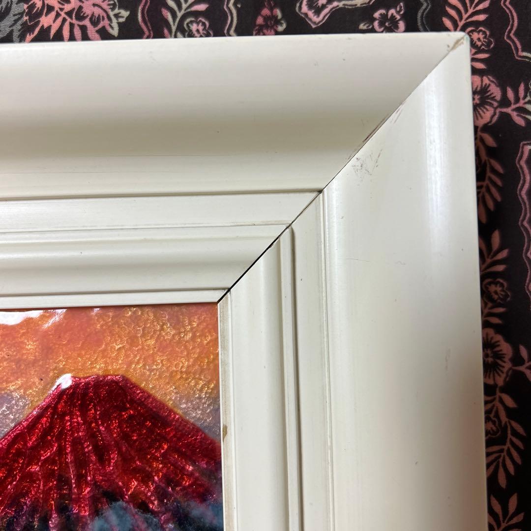 七宝焼 赤富士 工芸品 日本画