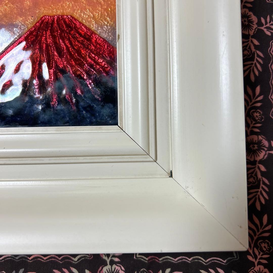 七宝焼 赤富士 工芸品 日本画