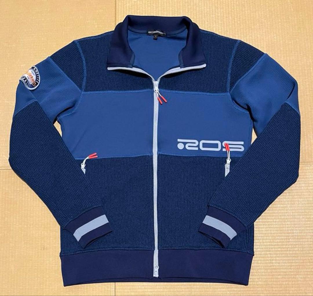 ROSASEN ニットジャケット クォーターゲージブルゾン ゴルフ M ネイビー